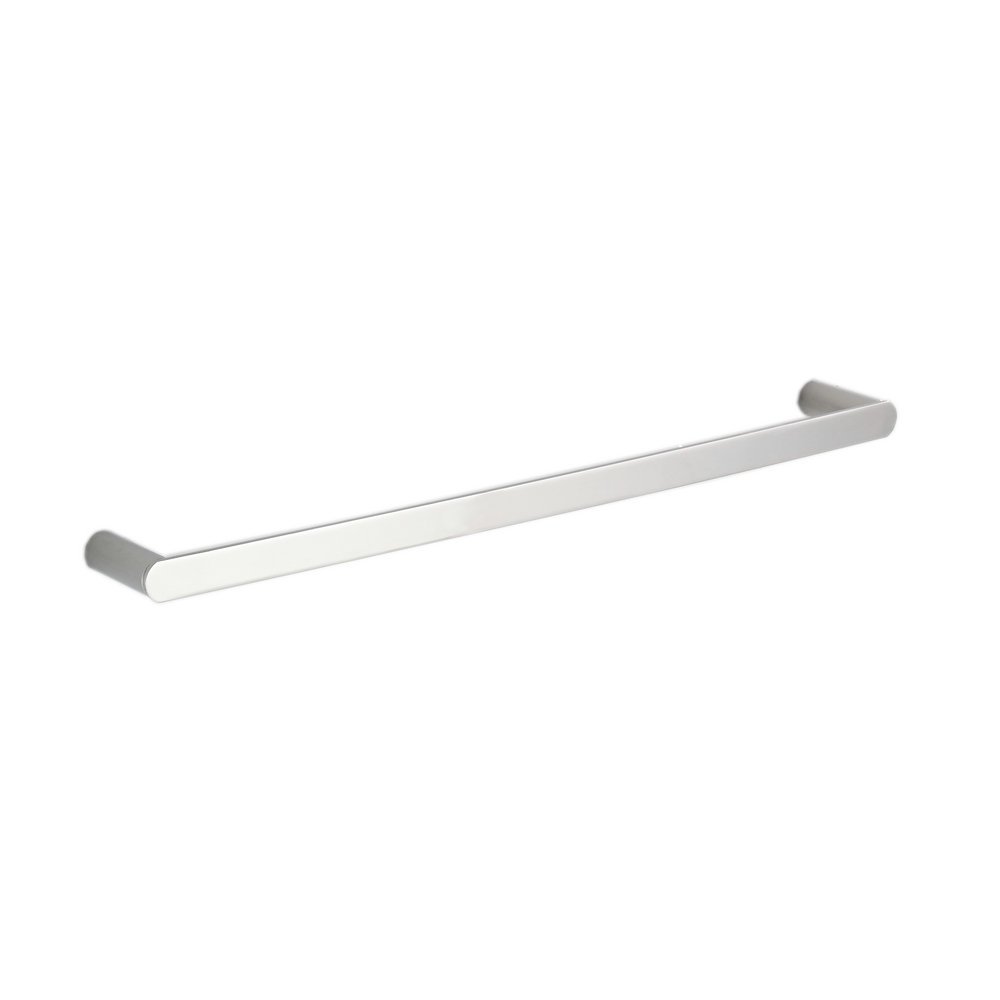 60cm Bathroom Single Towel Bar Rack - Polished Chrome, SUS Stainless Steel, Oval Style