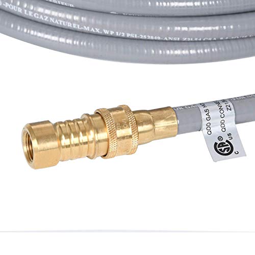 GGC 10 Feet 1/2 inch ID Natural Gas Grill Hose with Quick Connect