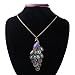 JEWELRIESHOP Retro Peacock Crystal Necklace Pendant Jewelry Vintage Style
