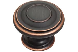 LIBERTY HARDWARE Individuals Mushroom Knob [Set of 10] Finish: Bronze with Copper Highlights, Size: 1.38" H x 1.38" W x 1.03" D