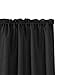 Jinchan Kitchen Tier Curtains 24 Inch Waffle Woven Textured Cafe Half Window Set Rod Pocket Light Filtering for Bathroom Sink Laundry Room Basement RV 2 Panels Black