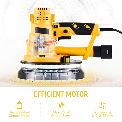 COZ Drywall Sander with Vacuum Attachment 6 Speed Electric Hand