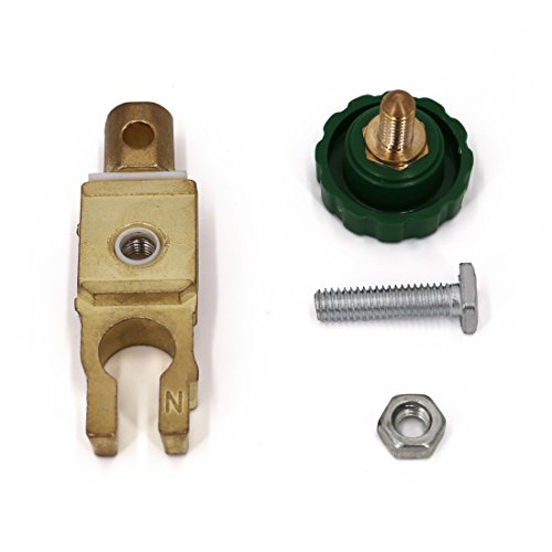image for UTSAUTO Battery Disconnect Switch Plated Copper Quick Cutoff Terminal 