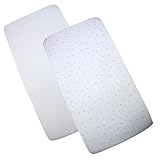 Babyprem Nursery 2 Fitted Cotton Cradle Sheets 17 X