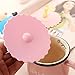 Yunko 3 Pcs Anti-dust Silicone Glass Cup Cover Coffee Mug Suction Seal Lid Cap (Bow)