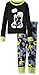 The Children's Place Big Boys' Long Sleeve Top and Pants Pajama Set, Bear/Black 65483, 10