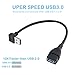 XXONE USB 3.0 Extension Cable - Up & Down Angle - Male to Female - Pack of 2 (Black-Up Down Angle)…