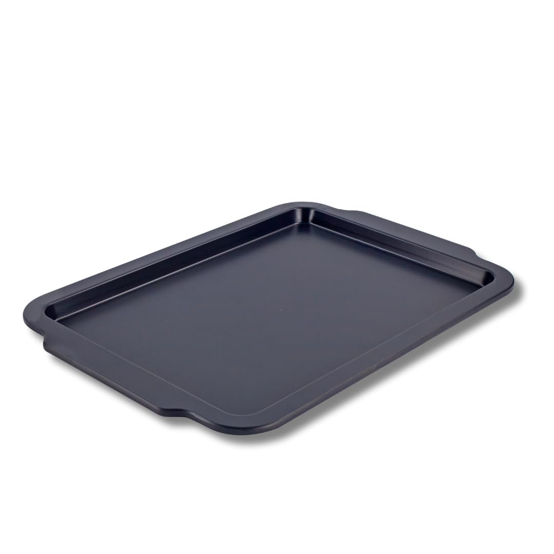 Scoville Ultra Lift 40cm Baking Tray, Non-Stick Baking Tray, Flat Rectangular Baking Sheet, Large Oven Tray, Easy to Clean, Oven Safe Up to 260°C, Dishwasher Safe, PFOA Free, Aluminium, Grey