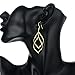 ARMRA Fashion Classic Silver Plate Thread Drop Earrings Teardrop Back Earrings