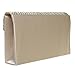 Fashion Road Women Satin Clutch, Rhinestone Evening Clutch, Envelope Clutch Purse, Pleated Flap Handbag for Wedding, Party and Prom Apricot