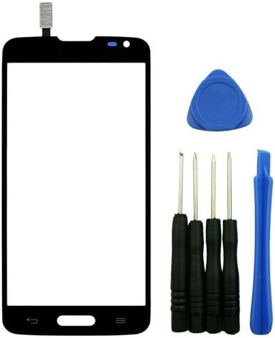 PhonePlus® Black Outer Front Touch Screen Digitizer Glass Panel Replacement for LG Optimus L90 D405 D415 with Tools