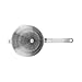 Restaurantware-Met Lux 16.5 Inch x 9 Inch x 8.5 Inch Cone Strainer, 1 With Hook Steel Strainer - Cone-Shaped, Ergonomic, Stainless Steel China Cap Strainer, For Straining Seeds, Beans, Sauces And More