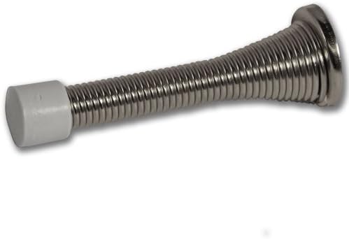 RKLTools.co.uk Nickel Spring Door Stop 75Mm (Pack of 1)