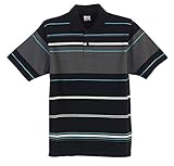 Gioberti Mens Modern Fit Striped Short Sleeve Polo Shirt