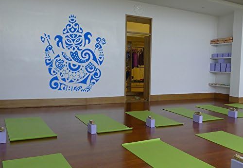 Ik406 Wall Decal Sticker Room Decor Wall Art Mural Indian God Om Elephant Hindu Success Buddha India Ganesha Ganesh Hindu Welfare Bedroom Meditation Yoga