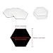 BLEUM CADE Hexagon Mirror DIY 12 PCS Geometric Hexagon Mirror Decoration 3D Mirror Wall Stickers Removable Hexagon Mirror Personalized Art Hexagonal Acrylic Mirror (6.3 inches, Silver)