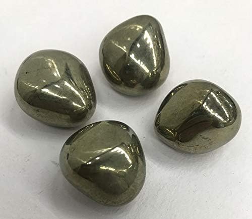 Sahib Healing Crystals Natural Pyrite 50 Grams Tumble Stone for Reiki Healing, Crystal Healing, Vastu Correction and Wisdom