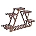 BLACKOBE Wood Plant Stand Triangular Plant Shelf 6 Pots Flower Stand Storage Rack Multi Tier Flower Display Holderthumb 2