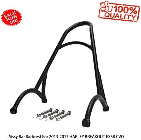 Rusty Free Short Sissy Bar Backrest for HARLEY BREAKOUT 2013-2017( Black )