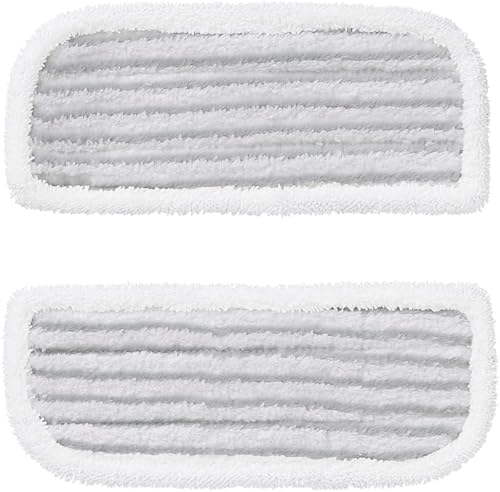 Iris Ohyama Woozoo, 2er-Set Softpads, Nimmt Flüssigkeiten auf, Polyester/Nylon, Von Hand waschbar, Für Electric Mop IC-M01 - Soft Pad MC-S01 - Weiß