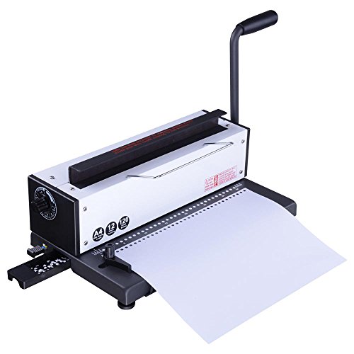 Yescom 34 Round Holes Metal Wire Punching Binding Machine 120 Sheet Paper Binder Puncher Scrapbook Office