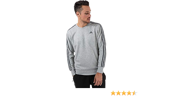 adidas Essentials - Sudadera para hombre con 3 rayas, color gris y azul  marino Gris gris XXL: Amazon.es: Ropa