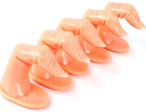 Hot New 2014 Model 5pcs Fake Finger Practice Model Nail Art False Tips Training Display Tool