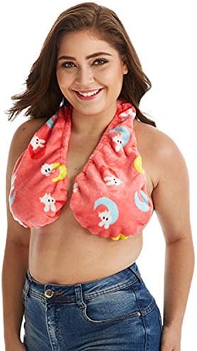 DULEE Women's Ta-Ta Towel Bra Hang Neck Nursing Bra Maternity Bra Yoga Bra Sleep Bra,Color 14 Cup F-H