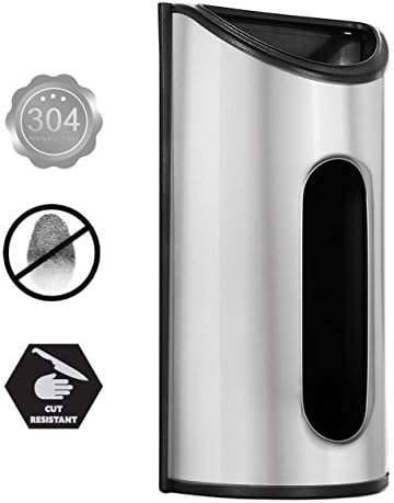 SVVSS Wall Mount Grocery Bag Holder,Dispenser,Saver,Anti-Fingerprint and Mounting Screws Included โฆ