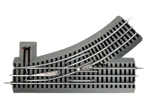 Lionel O31 Left-Hand FasTrack Manual Switch with Quarter Curve Section, O Gauge…