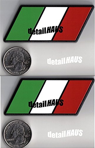 2 PACK - ITALIAN FLAG RACING EURO BADGE - FLAG OF ITALY EMBLEM
