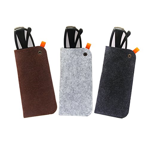 polemax Felt Glasses Case Pack Portable Soft Slip In Glasses