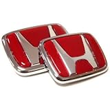 Kaop Fast Ship Red Logo Front Rear Emblem Set For JDM Type R Prelude Accord Crx Civic Integra