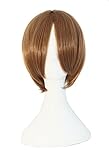 MapofBeauty Short Straight Cosplay Costume Wig Party Wig (Light Brown)