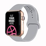 VATI Sport Band Compatible with Apple Watch Band 42mm 38mm, Soft Silicone Sport Strap Replacement Bands Compatible with iWatch Apple Watch Series 3, Series 2, Series 1 S/M M/L