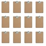 Mini Clipboard - Hardboard - 6" x 9" - 12 Pack