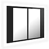 vidaXL-Armario-Espejo-de-Bano-con-Luz-LED-Inodoro-Aseo-Muebles-Mobiliario-Almacenamiento-Estante-Decoracion-Adorno-Negro
