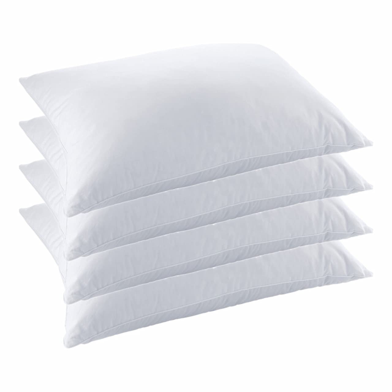 Pillow Protectors Covers Cases Easy Non-Woven Anti Bacterial Dust Proof Non Allergenic Wipe Clean Breathable Quality 50 X 70cm Comfortable Soft White Bed Pillowcases Pack of 4
