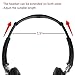 LP Headphones,with in-line microphone Stereo Volume Control for Travel, Work, Sport , Stereo Headset for Iphone and Android Devices (black）