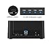 iDsonix Offline Clone Function Dual Bay USB 3.0 to SATA (SATA I/II/III) 2.5/3.5-Inch HDD SSD External Hard Drive Docking Station[UASP Protocol and 2 x 8TB Supported]-Black