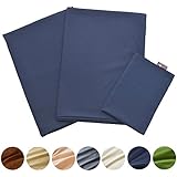 エムール シワになりにくい 布団カバー3点セット シングル 無地 ネイビー