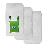 Changing Pad Liners, Waterproof 3 Pack X Large Premium Bamboo Rayon, Baby Diaper Changing Table Cover, Machine Washable, Dryer Friendly, Soft Quilted Hypoallergenic Portable, Free Wet Dry Bag