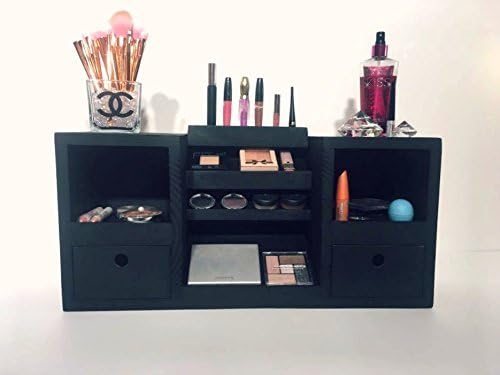 Makeup Organizer | Makeup Storage | Vanity Makeup Organizer | Cosmetic Display | Beauty Station | Makeup shelf | Wooden Makeup Organizer | Makeup Organization | Eye Palette Shelf | Nail Polish Shelf