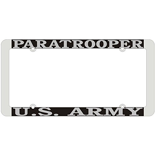 US Army Paratrooper License Plate Frame, Thin Rim