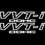 [#127] FLA 2x White Toyota VVT-I DOHC Stickers Vinyl Decals VVTI Corolla Supra JDM Celica