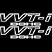 [#127] FLA 2x White Toyota VVT-I DOHC Stickers Vinyl Decals VVTI Corolla Supra JDM Celica
