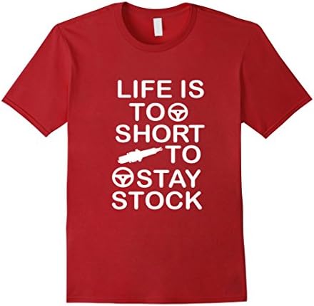 Life is too short T-Shirt - Male Small - Cranberry