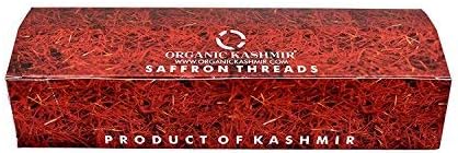 Organic Kashmir Saffron Thread String Organic Pure Quality(Kesar) 1g 100% Pure - Pack of 12