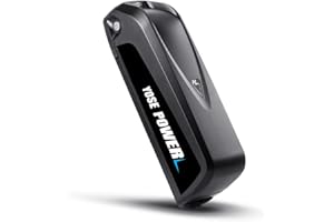 YS YOSE POWER Yose Power Ebike Battery 36V 13Ah 17.4Ah/48V 13Ah 20Ah/52V 13Ah 15Ah Down Tube Battery for 200-1500W Motor, Electric Bicycle Lithium-Ion Battery, Safe Lock, Led Indicator Light, with Base and Charger