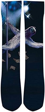 Boxer Dog Eat Pizza Unisex Fashion Novelty Knee High Legging Socks Long Tube Socks 20.86 Inch.